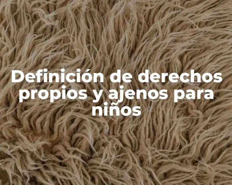 Definición de derechos propios y ajenos para niños