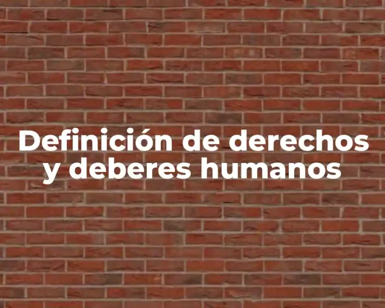 Definición de derechos y deberes humanos