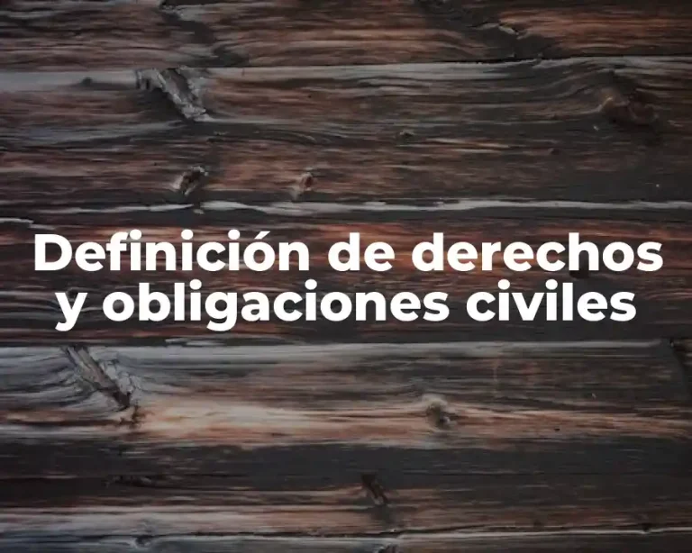 Definición de derechos y obligaciones civiles