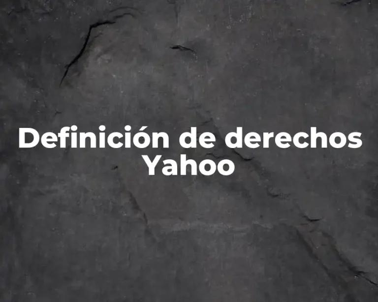 Definición de derechos Yahoo