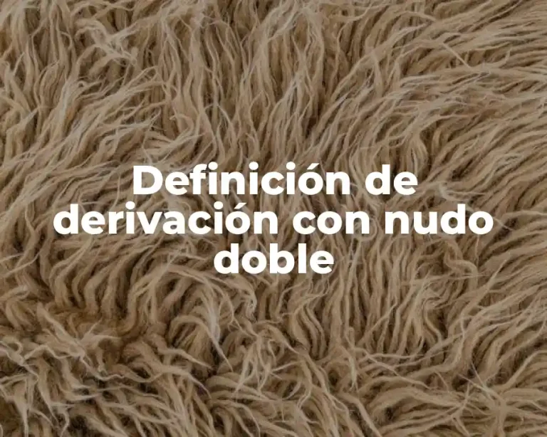 Definición de derivación con nudo doble