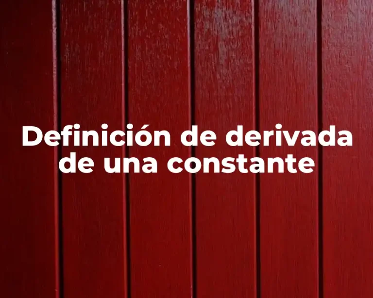 Definición de derivada de una constante