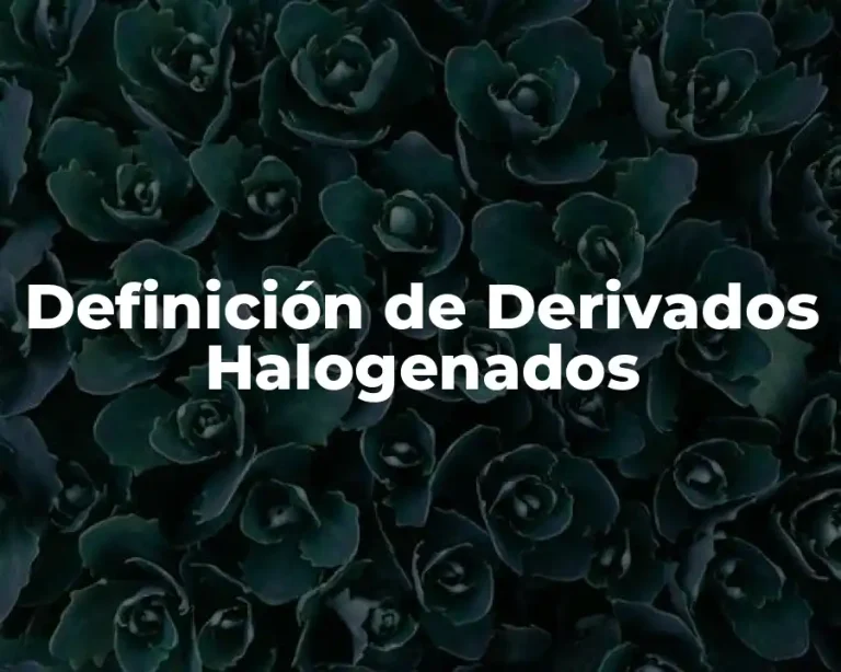 Definición de Derivados Halogenados