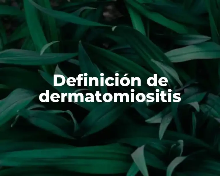 Definición de dermatomiositis