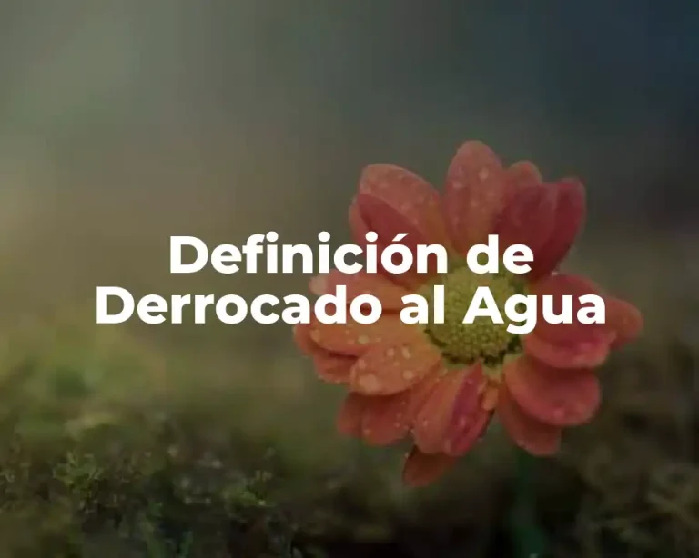 Definición de Derrocado al Agua