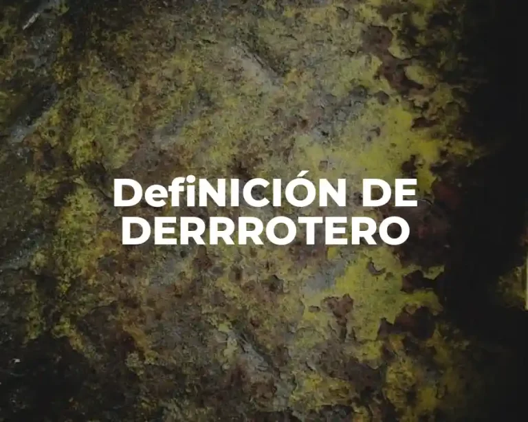DefiNICIÓN DE DERRROTERO