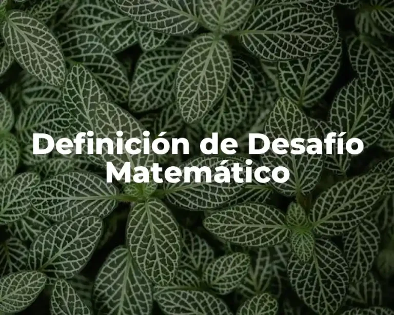 Definición de Desafío Matemático