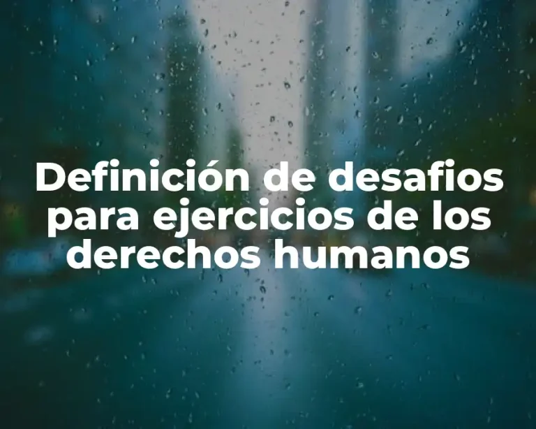 Definición de desafios para ejercicios de los derechos humanos