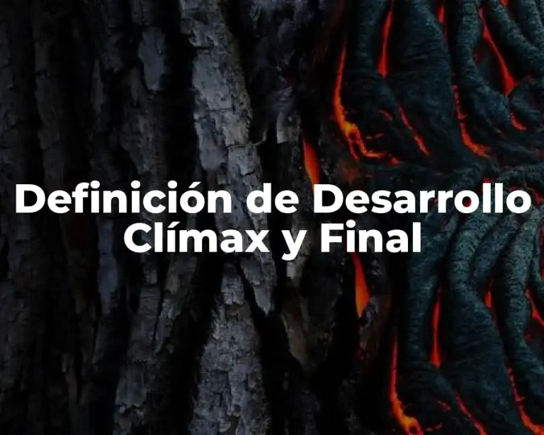 Definición de Desarrollo Clímax y Final