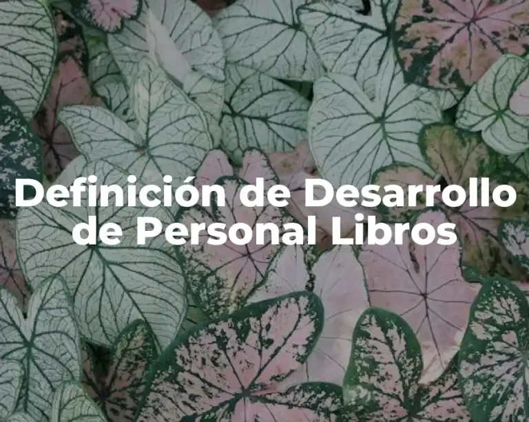 Definición de Desarrollo de Personal Libros