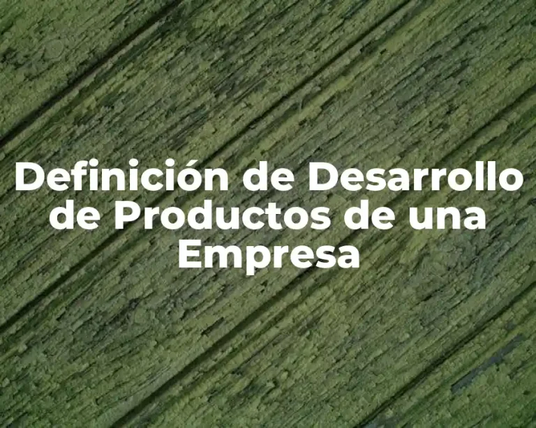 Definición de Desarrollo de Productos de una Empresa