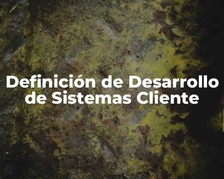 Definición de Desarrollo de Sistemas Cliente