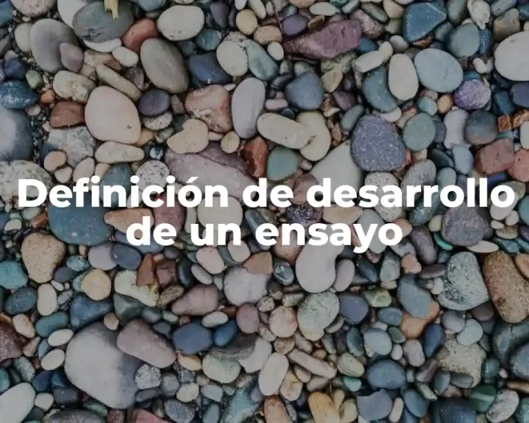 Definición de desarrollo de un ensayo