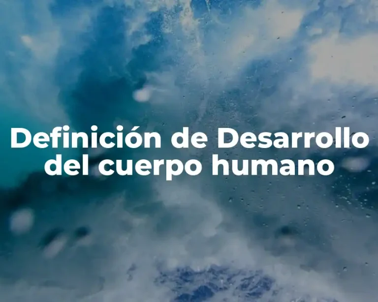 Definición de Desarrollo del cuerpo humano