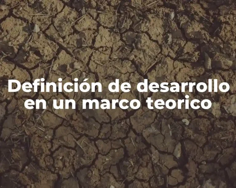 Definición de desarrollo en un marco teorico