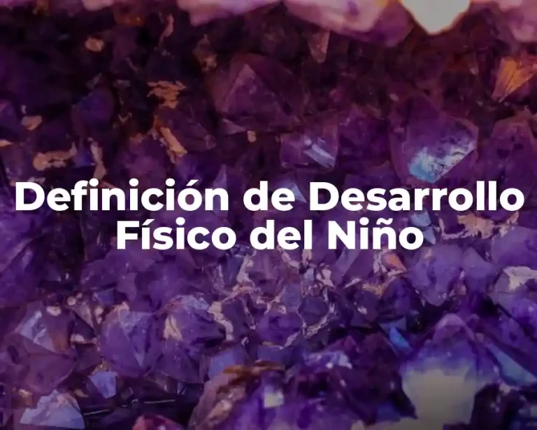 Definición de Desarrollo Físico del Niño