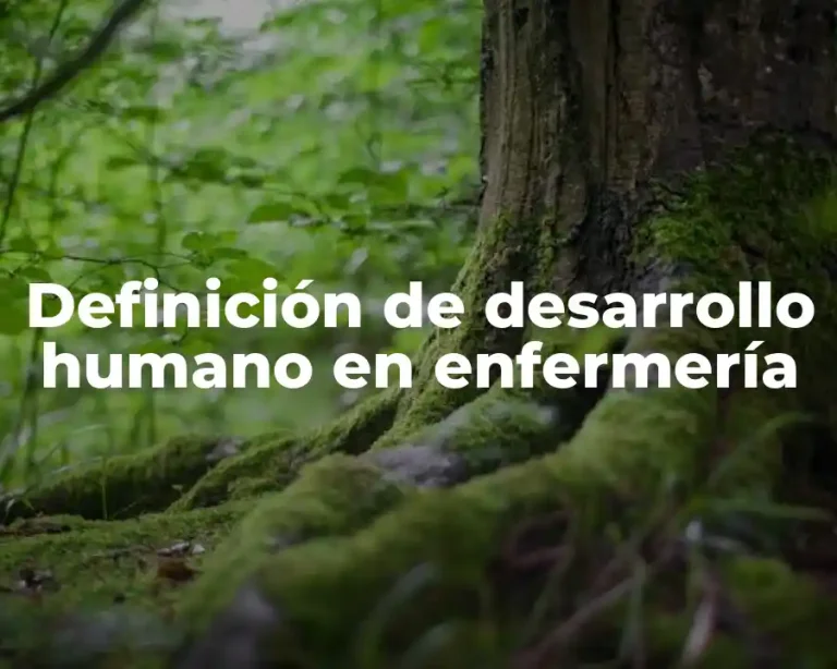 Definición de desarrollo humano en enfermería