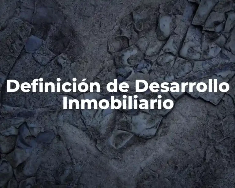 Definición de Desarrollo Inmobiliario