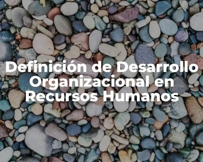 Definición de Desarrollo Organizacional en Recursos Humanos