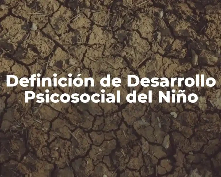 Definición de Desarrollo Psicosocial del Niño