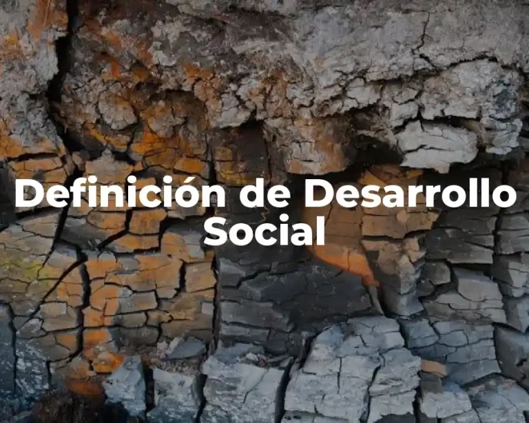 Definición de Desarrollo Social