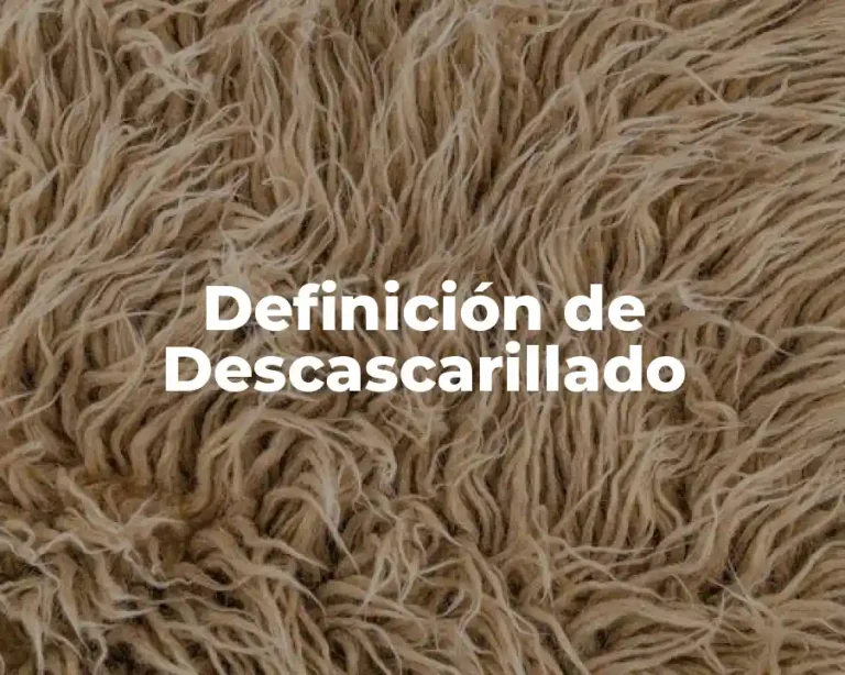 Definición de Descascarillado