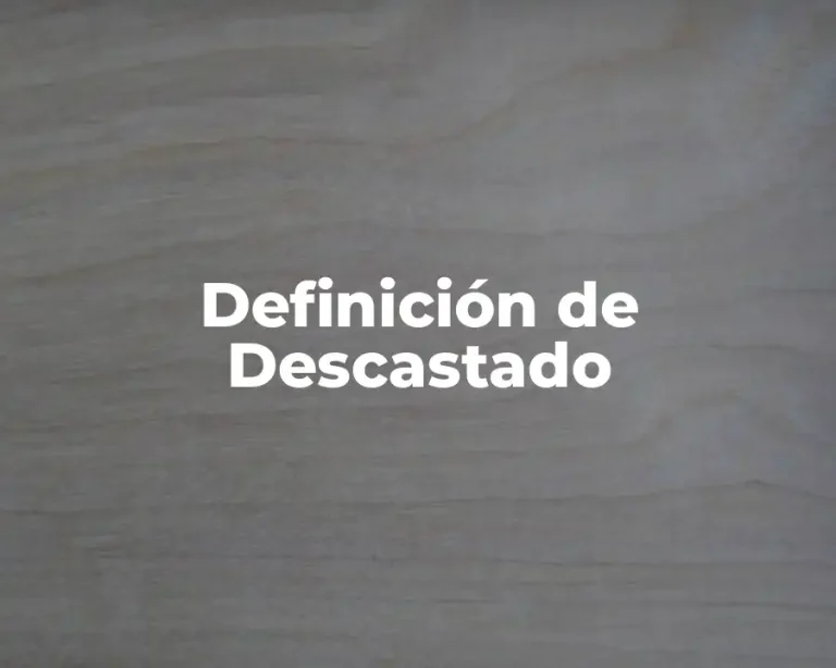 Definición de Descastado