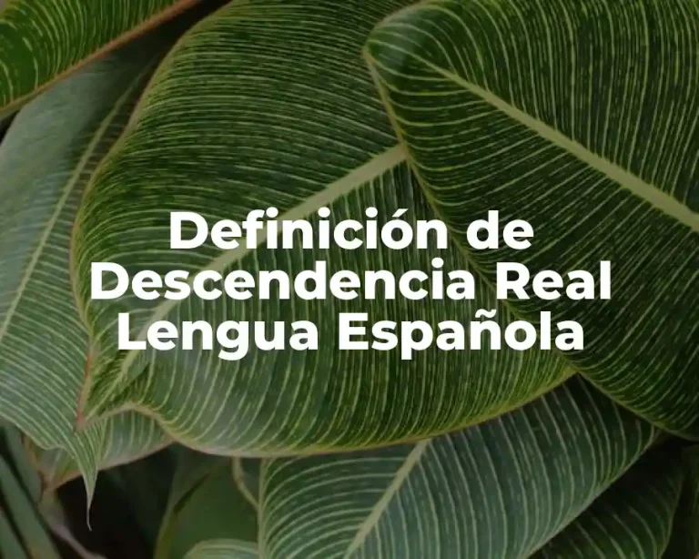 Definición de Descendencia Real Lengua Española