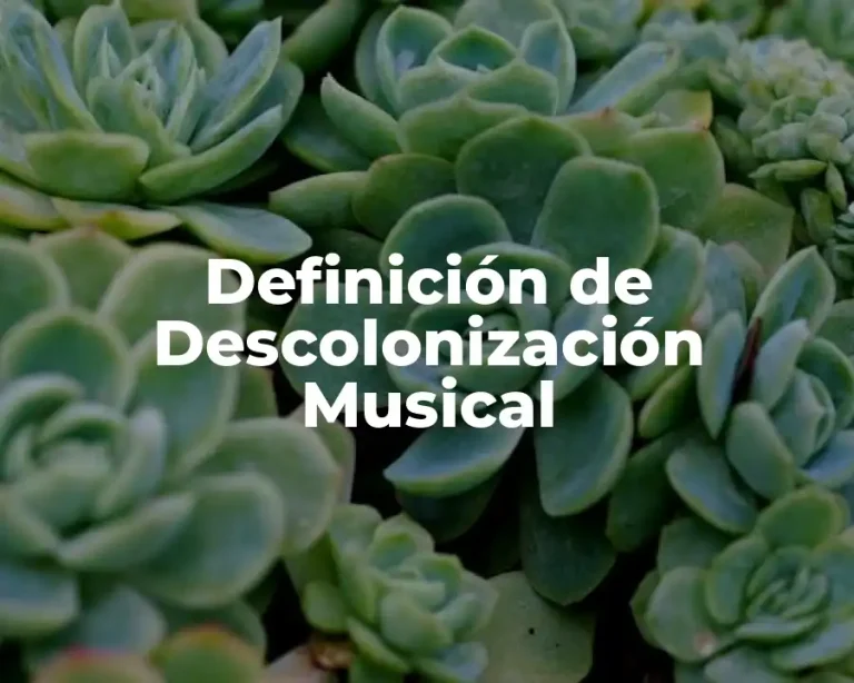 Definición de Descolonización Musical