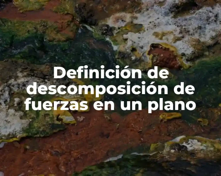 Definición de descomposición de fuerzas en un plano