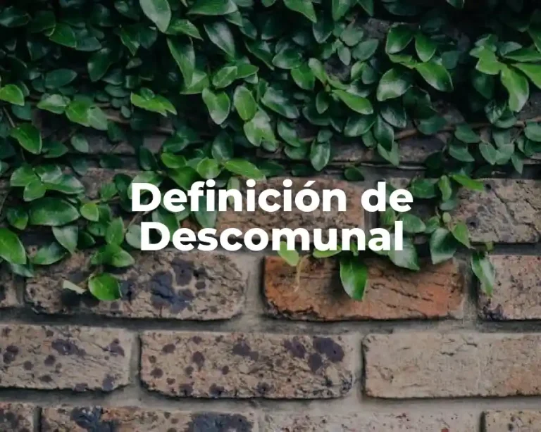 Definición de Descomunal