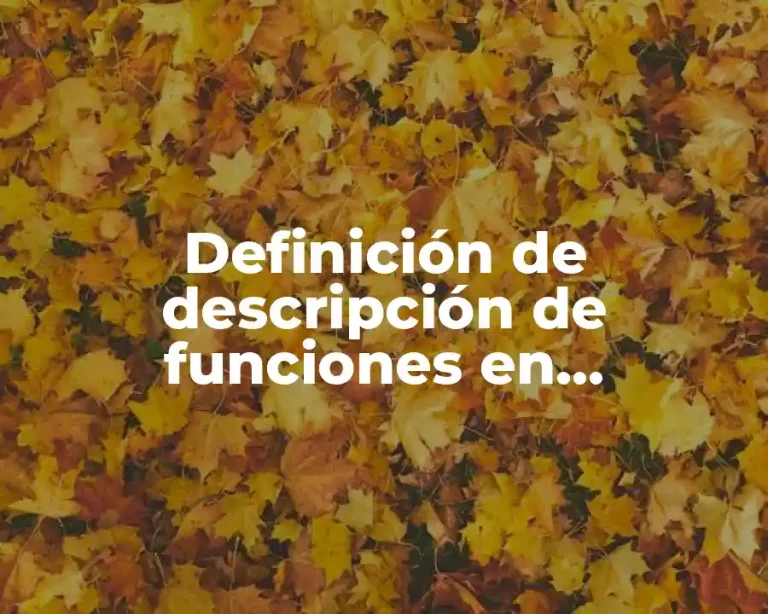 Definición de descripción de funciones en administración