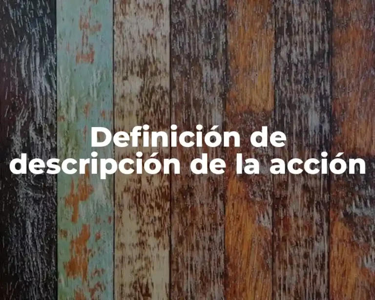Definición de descripción de la acción