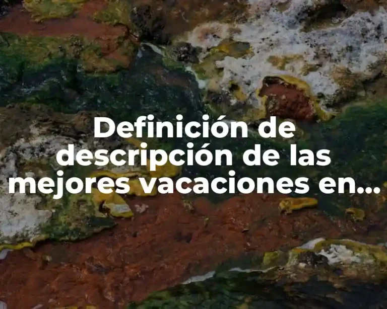 Definición de descripción de las mejores vacaciones en inglés