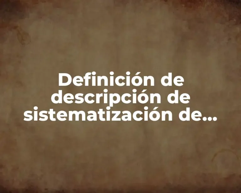 Definición de descripción de sistematización de salud de universitarios