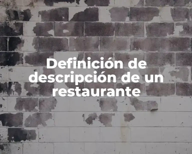 Definición de descripción de un restaurante