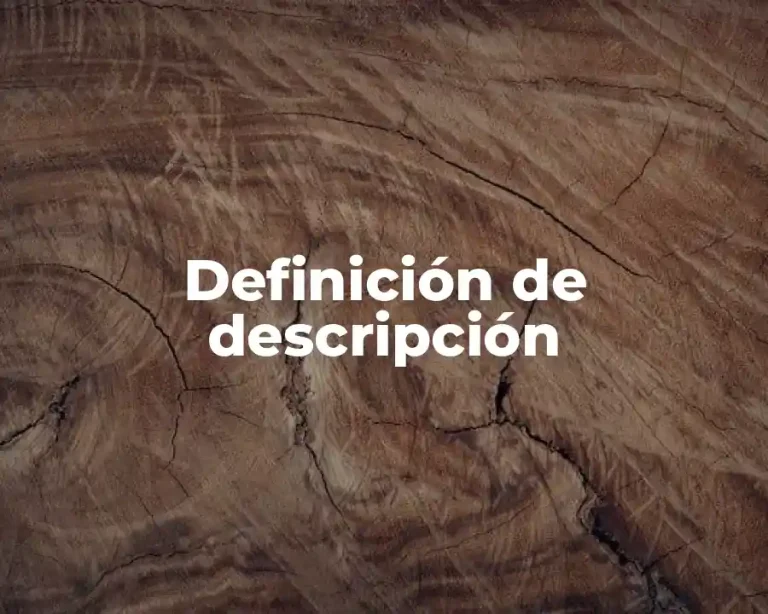 Definición de descripción