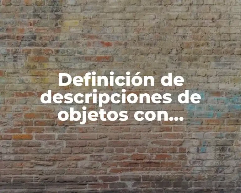 Definición de descripciones de objetos con pronombres relativos en inglés