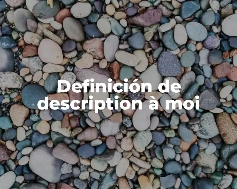 Definición de description à moi