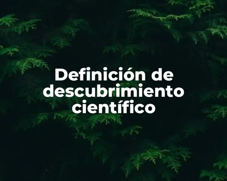 Definición de descubrimiento científico