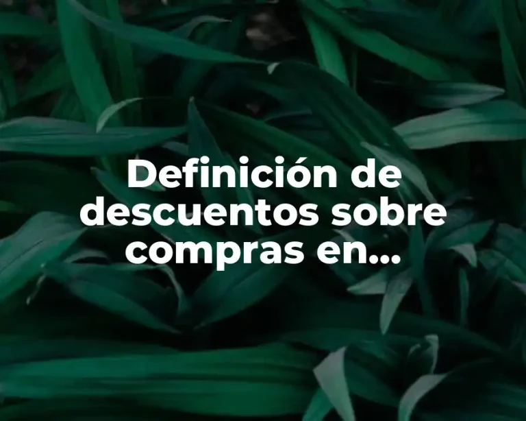 Definición de descuentos sobre compras en contabilidad