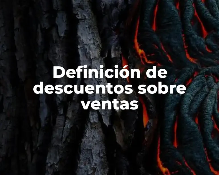 Definición de descuentos sobre ventas