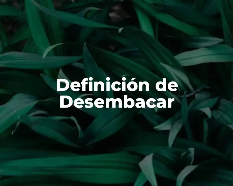 Definición de Desembacar