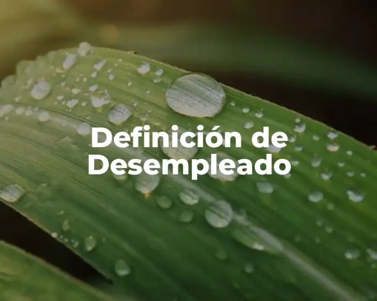 Definición de Desempleado