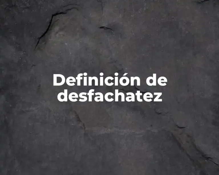 Definición de desfachatez