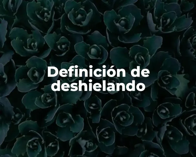 Definición de deshielando