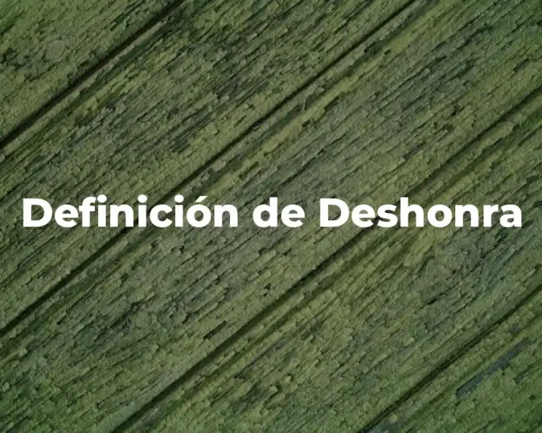Definición de Deshonra
