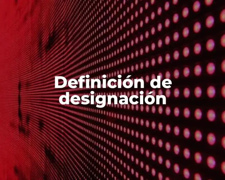 Definición de designación