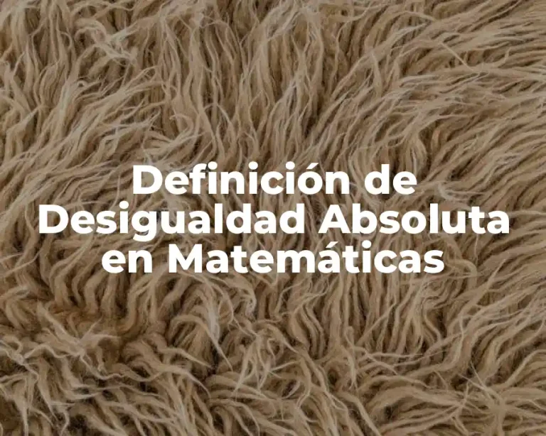 Definición de Desigualdad Absoluta en Matemáticas