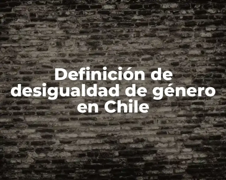 Definición de desigualdad de género en Chile
